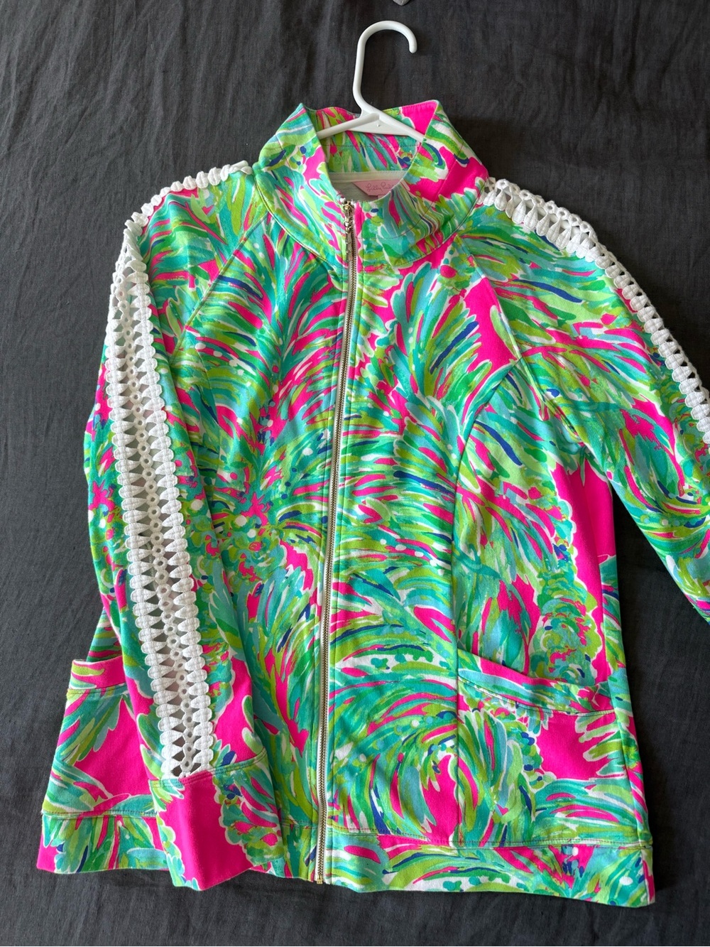 Full zip Lily Pulitzer light sweatshirt